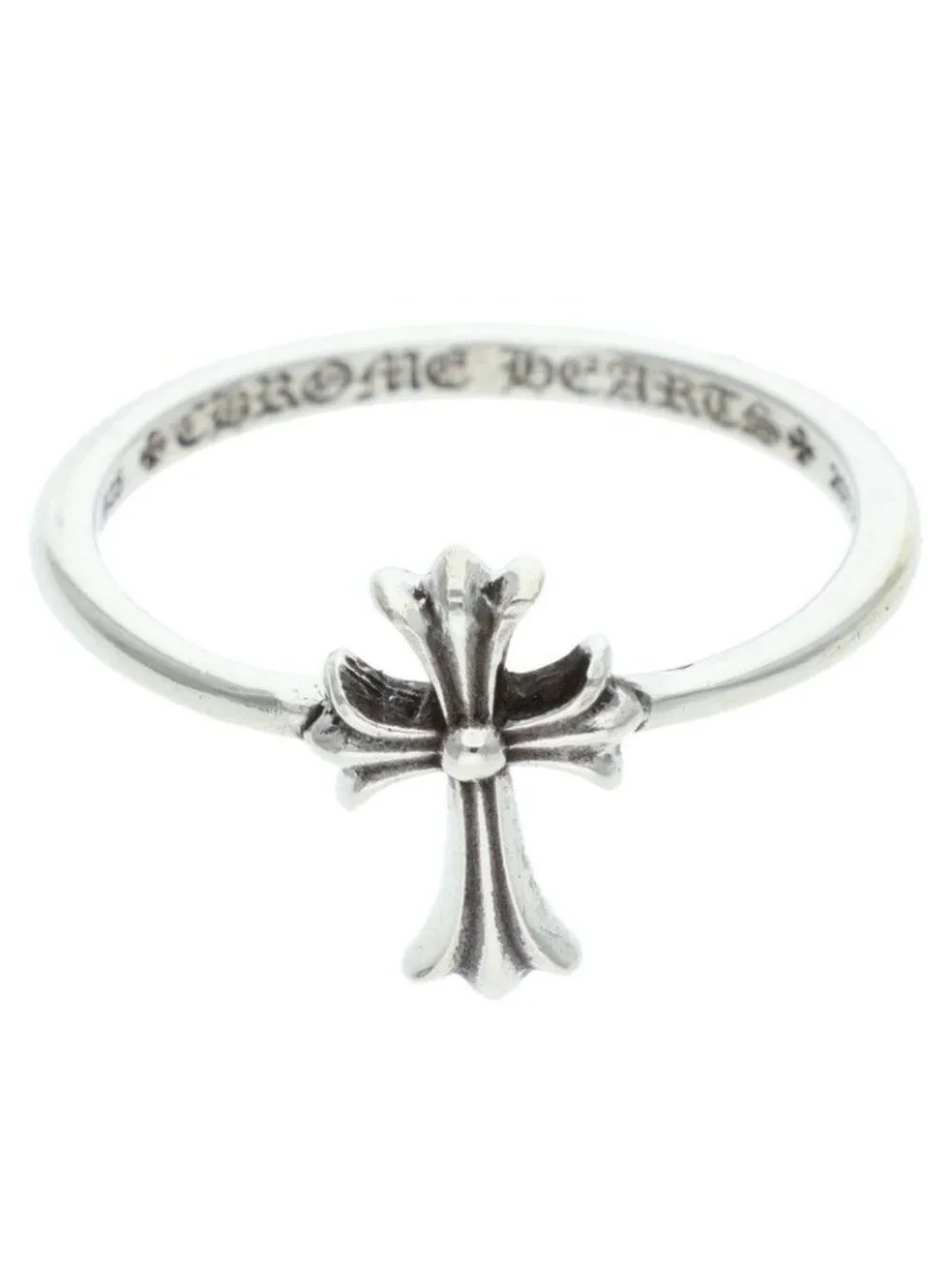 Chrome Hearts Bubblgm CH Bubblegum CH Cross Silver Ring